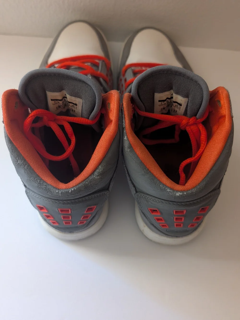 Jordan Men's High-Top Sneakers in Gray and Orange